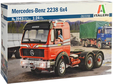 Italeri modelbouwpakket vrachtwagens - 3943 mercedes-benz 2238 6x4 plastic - 1:24 - modelbouw