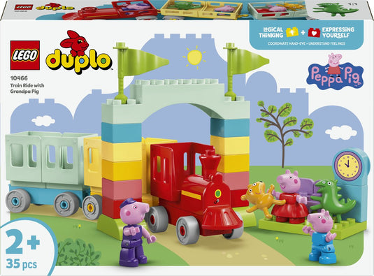 Lego duplo peppa big treinrit met opa big educatief trein speelgoed voor peuters 10466