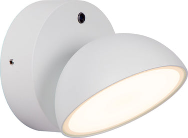 Lucide finn - wandlamp binnen buiten - led - 1x12w 3000k - ip54 - dag nacht sensor - wit