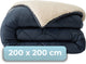 Hush. living hush living - wasbaar dekbed tweekleurig design navy teddy - 200x200 cm – 300 gsm - inclusief bijpassende kussenslopen