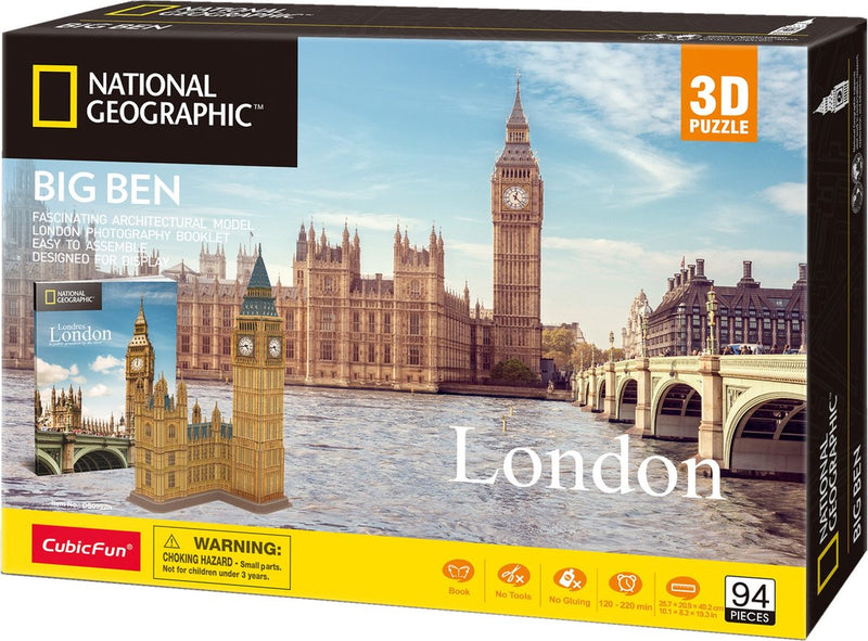 Afbeelding laden in galerijviewer, Cubic fun 3d puzzel national geographic big ben
