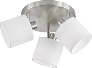 Rl live your light reality tommy - opbouwspot - nikkel mat - excl. 3x e14 - witte kap