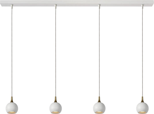 Lucide favori - hanglamp - 4xgu10 - wit