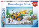 Ravensburger 2 puzzles - bagger und waldtraktor - 24 teile.