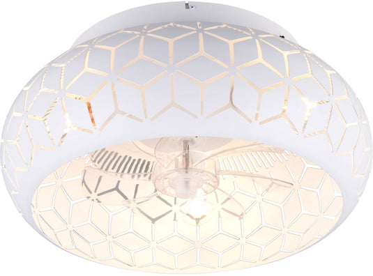 Rl live your light reality bidar - plafondventilator - wit mat - excl. 3x e27 4 w - licht apart schakelbaar - afstandsbediening - plafondbevestiging - 3 snelheidsinstellingen - timer - zomer- en wintermodus