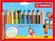 Stabilo woody 3 in 1 - multi talent kleurpotloden - etui met 10 kleuren + puntenslijper