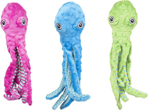 Flamingo hondenspeelgoed – bubbly octopus s 35cm – pluche octopus voor honden met squeaker – knuffelspeeltje in meerdere kleuren
