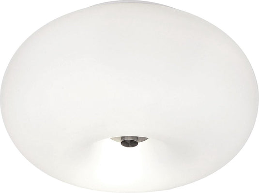 Eglo optica - plafondlamp - ø280mm. - nikkel-mat - wit