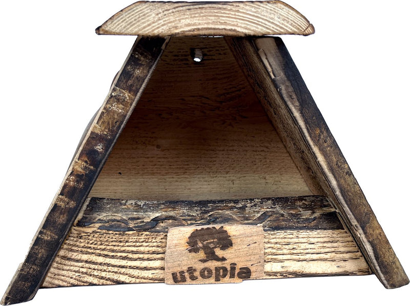 Afbeelding laden in galerijviewer, Utopia nestkast roodborst merel gebrand douglas hout
