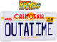 Doctor collector back to the future outatime licence plate