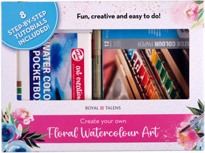 Talens floral watercolour set
