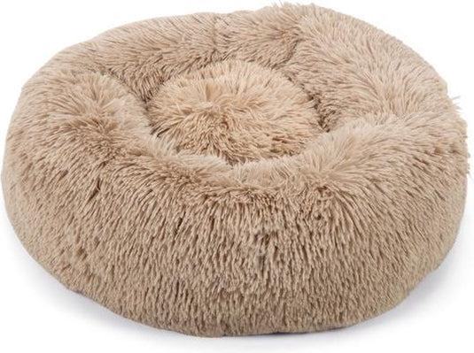 Beeztees yali - hondenmand - pluche - beige - diam. 50 cm s