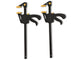 Kinzo lijmklemmen – set 2 stuks – kunststof veerklemmen – zwart geel – 30 x 21 x 47,5 cm