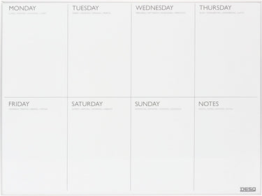 Desq weekplanner 4320 metaal wit
