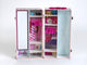 Klein toys barbie-kledingkoffer - kledingrekken en -legplanken - incl. accessoires- meerkleurig