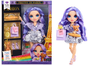 Rainbow high pretty in paris-modepop violet willow (paars) van 28 cm met statementoutfit, stijlvolle handtas, speelgoed of cadeau voor meisjes, kinderen van 4-12 jaar