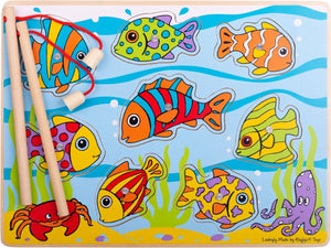 Bigjigs puzzel spel - visjes vangen - tropische vissen - 8st.