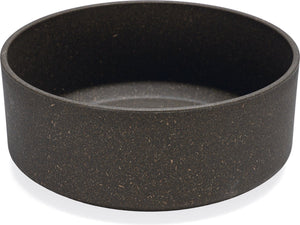 Designed by lotte noor voerbak hond - eetbak drinkbak - vaatwasserbestendig - bamboe - grijs - 21 cm xl