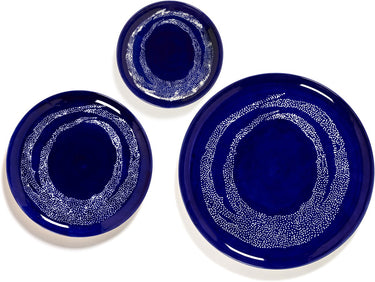 Serax - ottolenghi feast - bord s - donkerblauw wit - 19 ø - 2 stuks