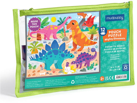 Mudpuppy puzzel - dinos - 36x28cm - 12 stukken - 2 jaar
