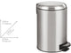 Wenko pedaalemmer leman 12 liter rvs mat - easy close deksel - afvalemmer - prullenbak - afvalbak - vuilbak - vuilnisbak