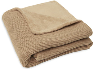 Jollein deken wieg 75x100cm basic knit biscuit fleece