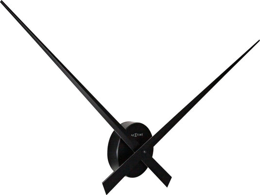 Nextime hands – wandklok – 85 cm – aluminium – zwart