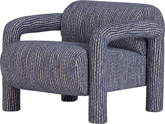 Woood lenny fauteuil - dessin - grijsblauw - 65x76x82