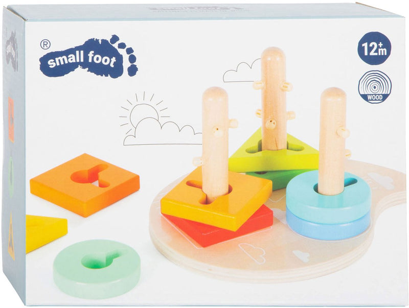 Afbeelding laden in galerijviewer, Small foot - houten vormen en sorterten motoriek stapelspeelgoed, 10dlg.
