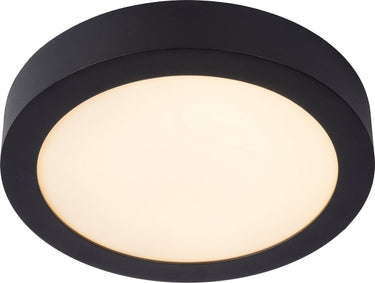 Lucide brice-led - plafonnière (plafondlamp) badkamer - ø 24 cm - led dimbaar - 1x15w 3000k - ip44 - zwart