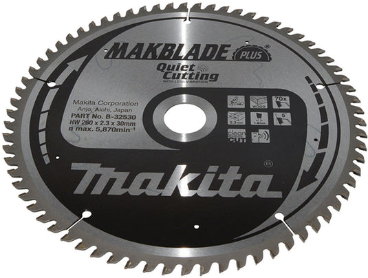 Makita b-32530 afkortzaagblad hout | makblade-plus | 260 x 30 mm | 70-tands