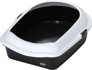 Ebi space open kattenbak - antraciet wit - 43 x 56 x 14 cm