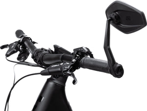 Acid fietsspiegel pro - spiegel voor op de fiets e-bike - groot spiegeloppervlak - 1 stuk - aluminium staal - zwart