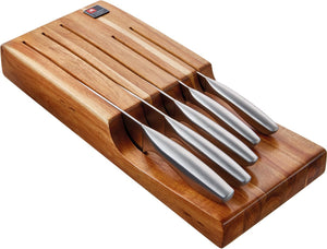 Richardson sheffield forme – 5-delig messenblok voor in de lade – ruimtebesparend design– 13 0 messenstaal – sterk, duurzaam betrouwbaar-cadeauverpakking