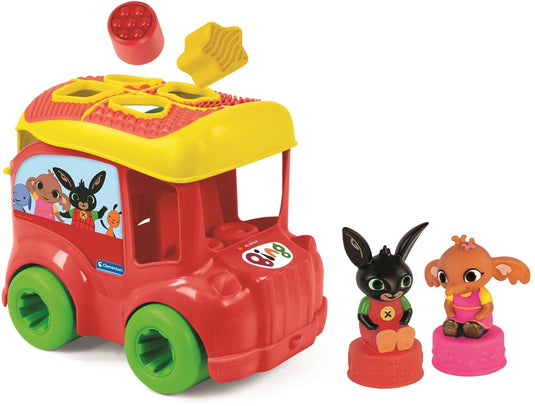 Clementoni - baby speelgoed - bing bus speelset - met 8 vormen en 2 figuurtjes - vanaf 3 jaar