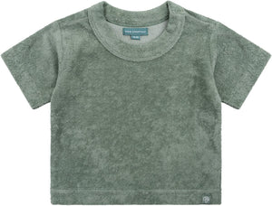 Swim essentials - strandshirt - 1-6 jaar- groen - effen - muslin terry 80