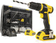 Powerplus accu klopboormachine powxb10070 - 3 in 1: boren hamerboren en schroeven, 20 v boormachine, 30 nm, links en rechts schroeven, incl. 2 accu's 1.5 ah en 1 lader, 362 accessoires