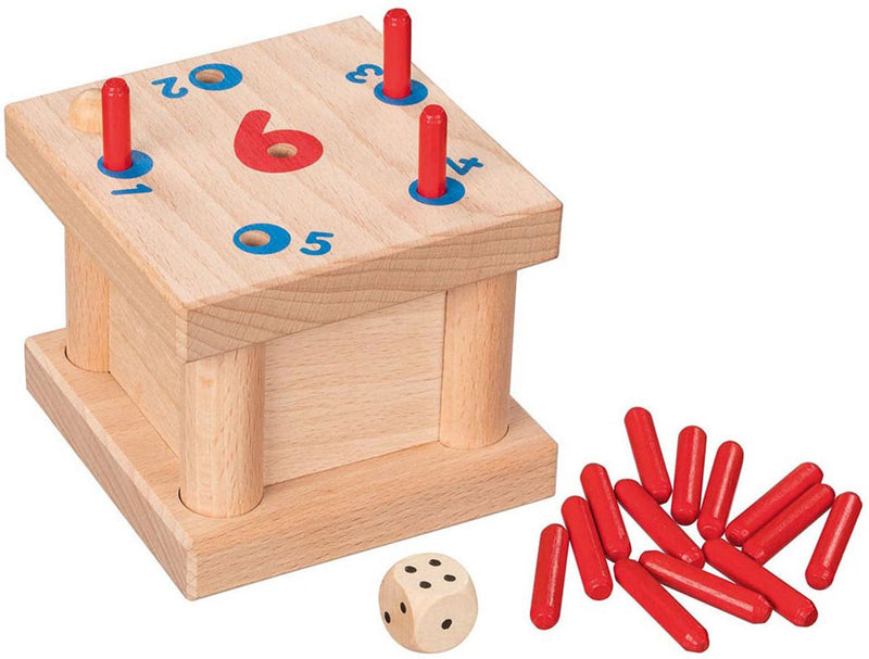 Afbeelding laden in galerijviewer, Goki houten tricky 6 pinnen spel
