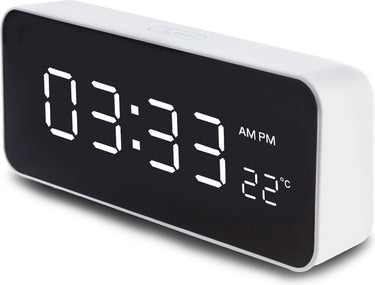 Greenblue gb397 - digitale wekker met alarm en thermometer - klok - usb-kabel - wit