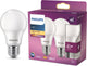 Philips led energiezuinige lamp mat - 40 w - e27 - warmwit licht - 2 stuks - bespaar op energiekosten