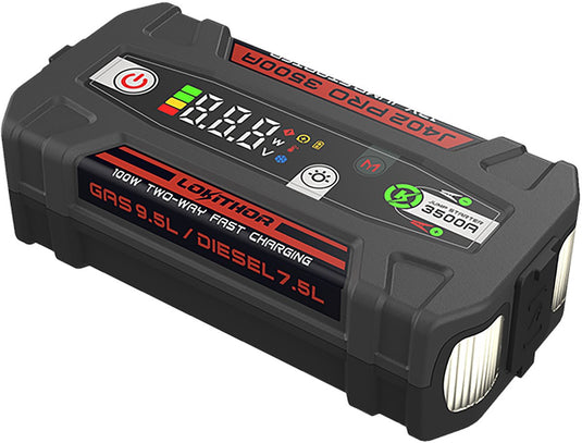 Lokithor jumpstarter j402 pro - 12v 3500a - powerbank 100w - led zaklamp - auto starten