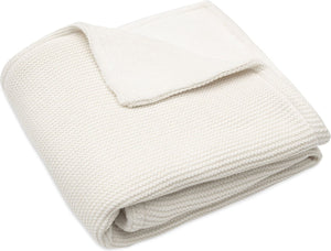 Jollein deken wieg 75x100cm basic knit ivory coral fleece