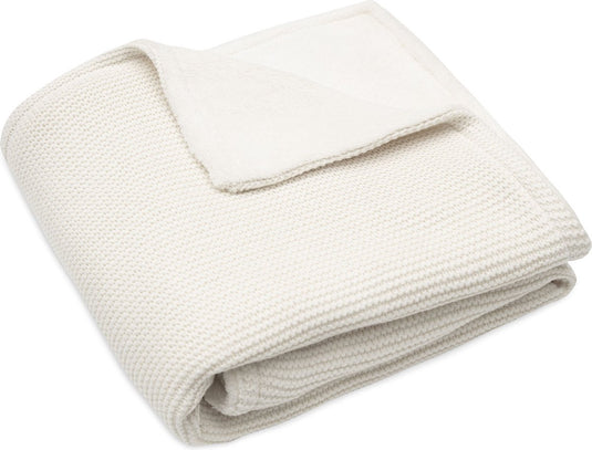 Jollein deken wieg 75x100cm basic knit ivory coral fleece