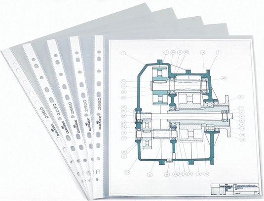 Durable geperforeerde showtas formaat a4 11-gaats perforatie
