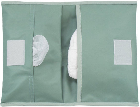 Kipkep napper luier-etuitje - pale green - luiers en doekjes to go - rpet - wasbaar - gecoat - groen