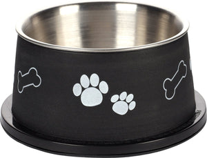 Flamingo kena - eet- en drinkpot honden - eetpot langorigen kena zwart 13cm 640ml - 1st - 129710 - 1st