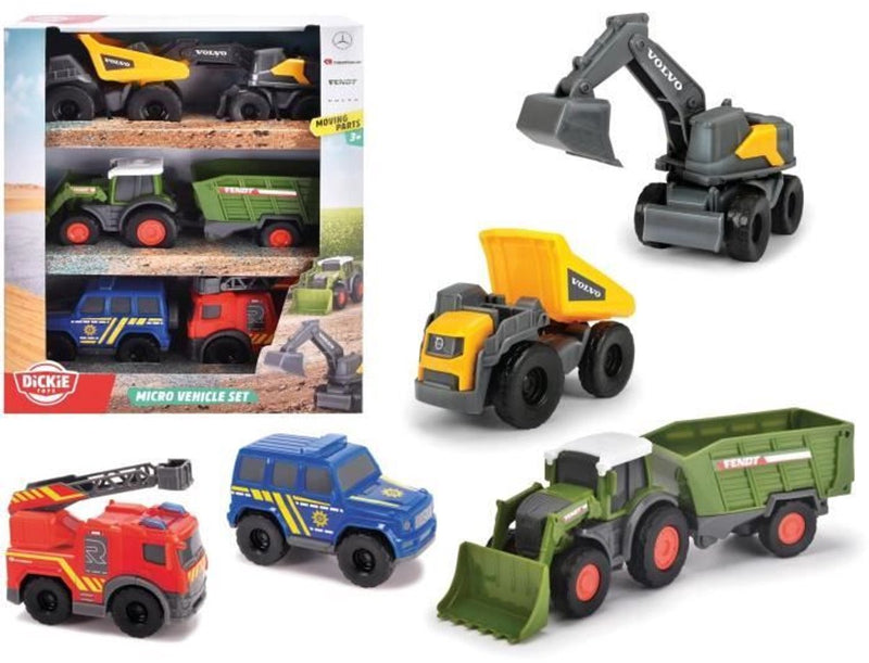 Afbeelding laden in galerijviewer, Dickie micro city team voertuigen, 6dlg.

