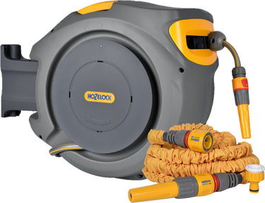 Hozelock auto reel 30 meter + superhoze uitrekbare slang 7,5 meter
