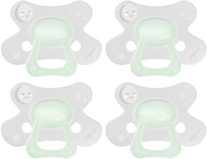 Difrax fopspeen natural - 18+ maanden - glow in the dark - 4 stuks