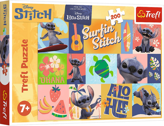 Trefl puzzel disney stitch the movie - 200 stukjes - hawaiian adventures.